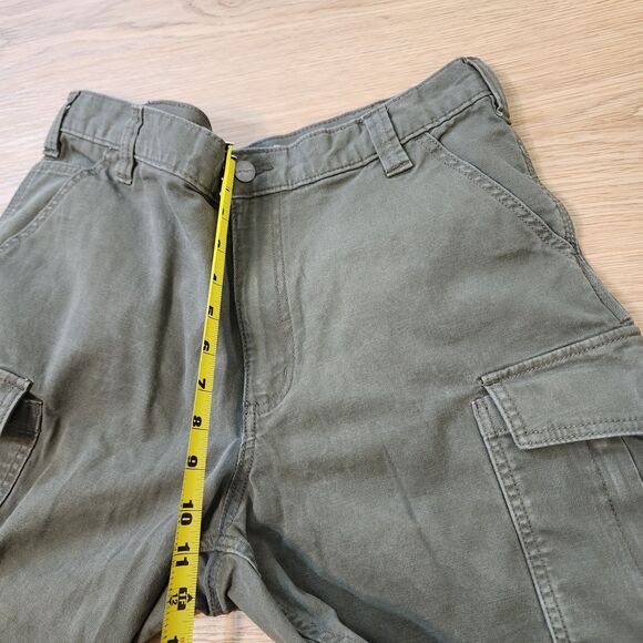 Carhartt Cargo Shorts Mens Size 36 Green Canvas Relaxed Fit Work Casual Utility - Picture 7 of 11